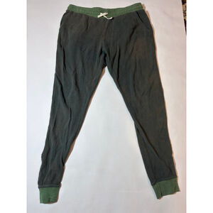 Pact Waffle Jogger Pants Mens M Organic Cotton Lounge Green FLAW